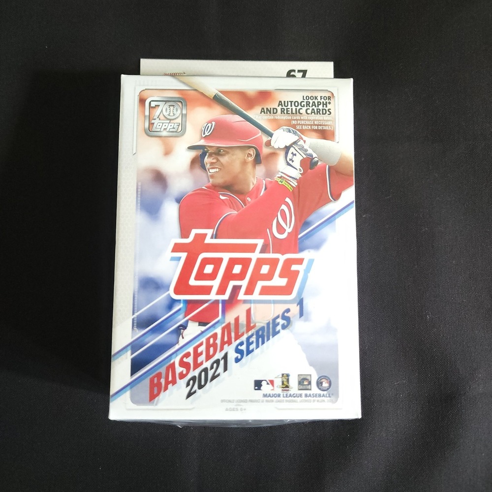 Topps 2021 Baseball Series 1 Hanger Box OS White Factory Sealed MLB 67 Cards